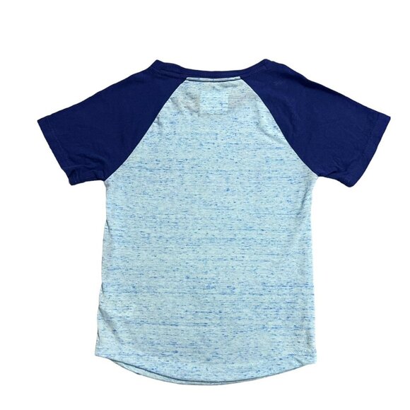 Hurley Sz 6 Blue Raglan Tee Shirt - Picture 3 of 4